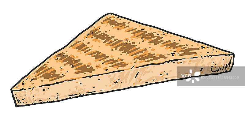 彩色细节烤面包元素图片素材