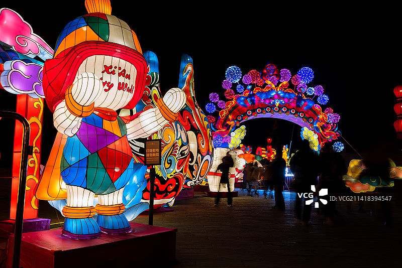 春节灯会赏花灯图片素材