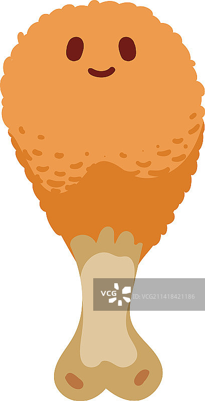 可爱风格鸡腿图片素材