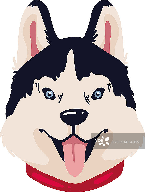 哈士奇犬吉祥物图片素材