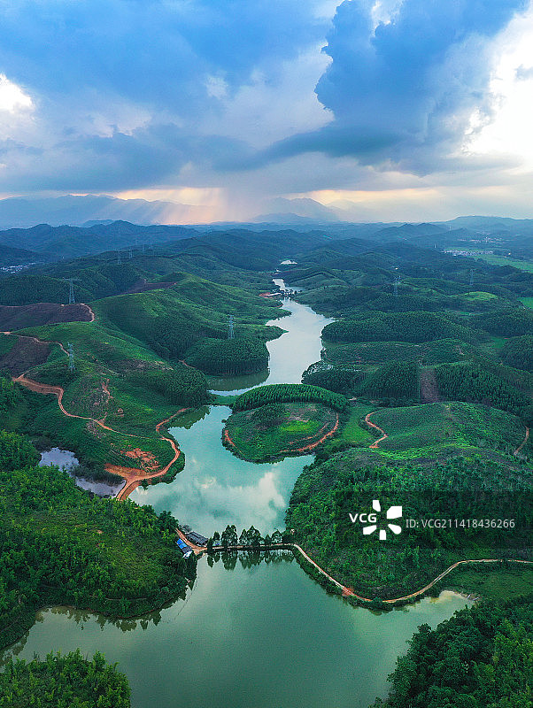 广西宾阳县南泉水库图片素材