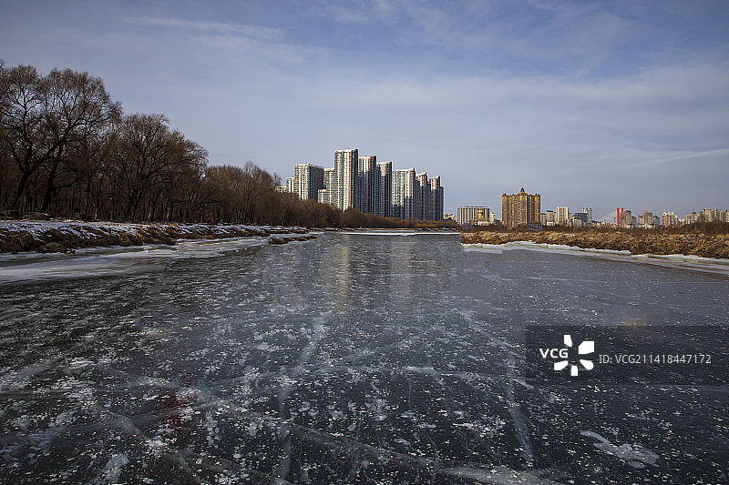 吉林省吉林市松花江冬季风光图片素材