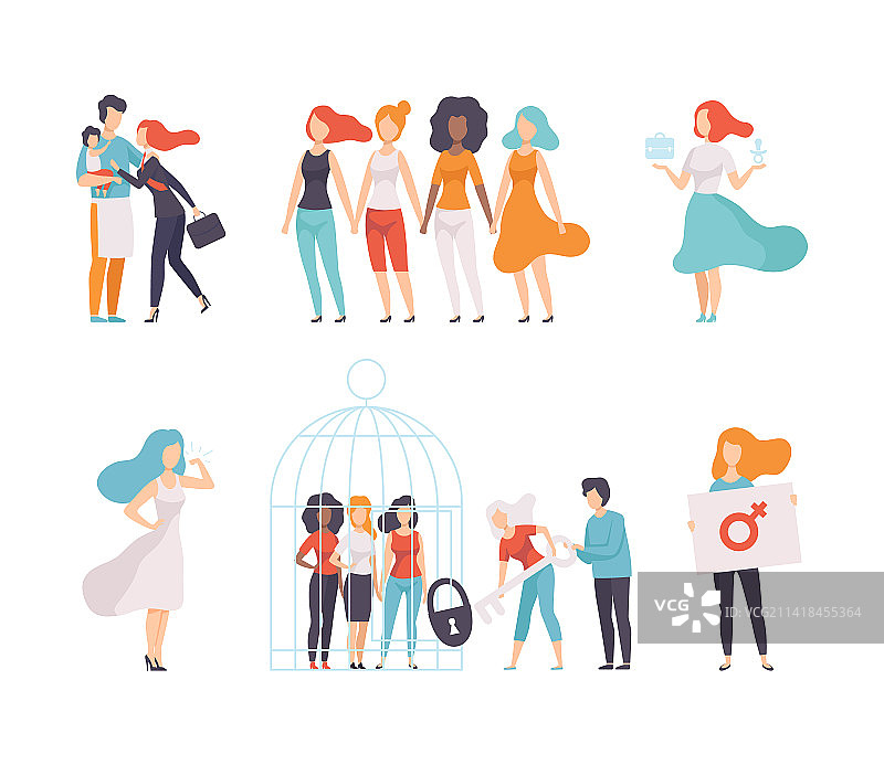 男人和女人拥有平等的权利，性别平等图片素材