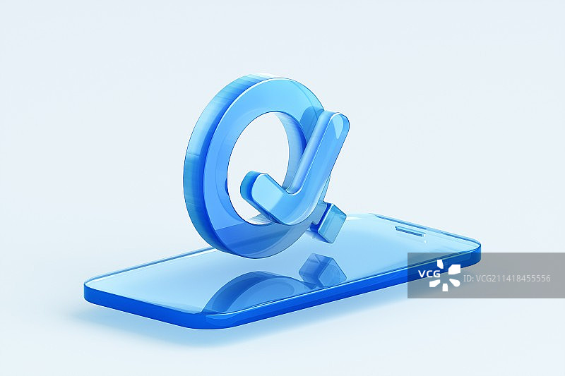 3D渲染的蓝色商务图标图片素材