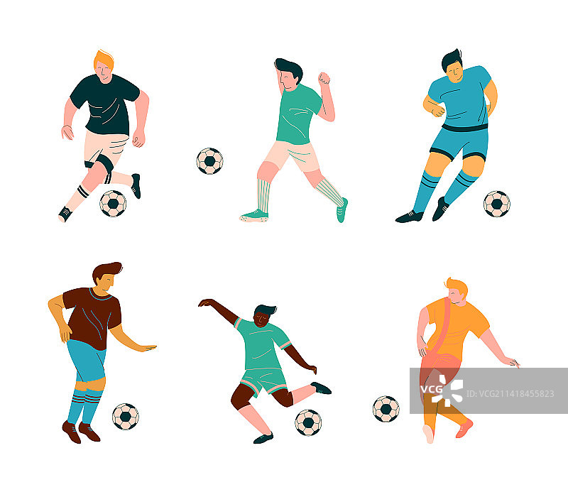 足球运动员踢球场景图片素材