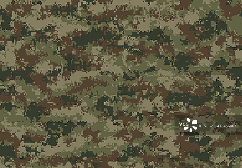 像素军事迷彩无缝图案图片素材