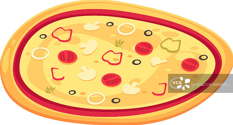 纯素披萨组成图片素材