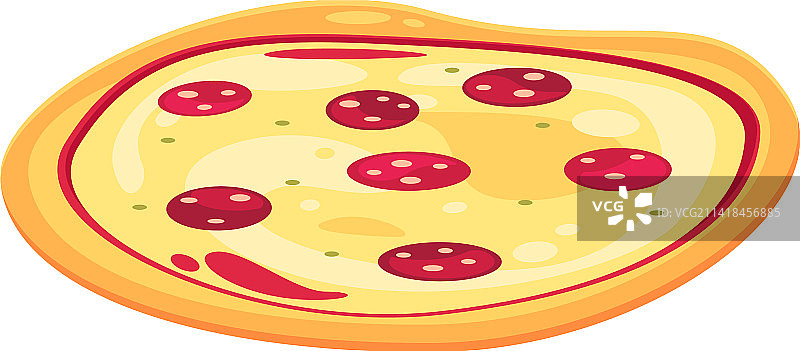 完整的意大利香肠披萨图片素材
