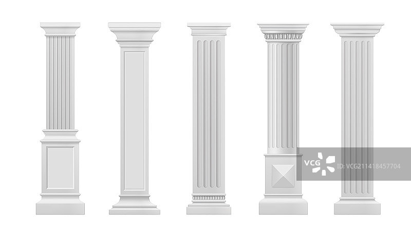 大理石仿古柱套装图片素材