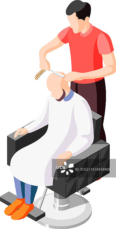 理发师的脱毛作品图片素材