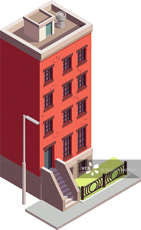 城镇公寓楼组合图片素材