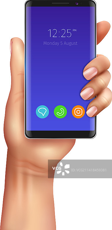 逼真的手掌设备组合图片素材