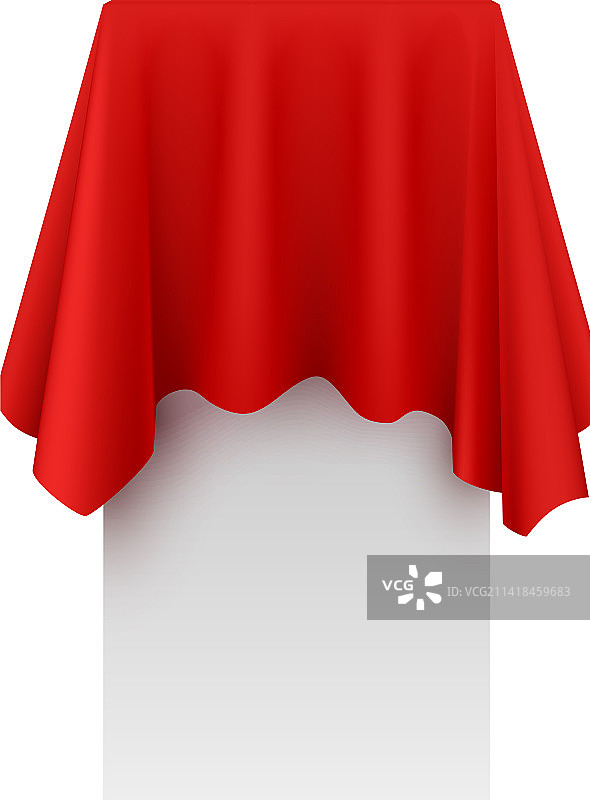 红色布艺底座构成图片素材