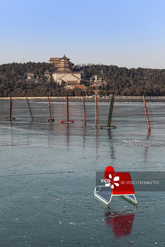 颐和园昆明湖冰场图片素材