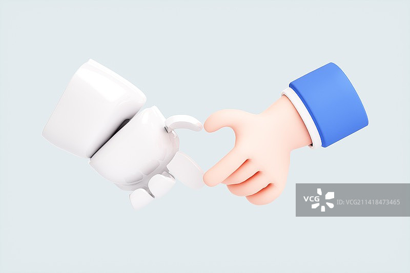 3D渲染的可爱小手图片素材
