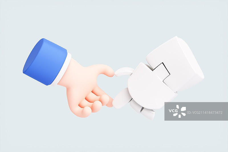 3D渲染的可爱小手图片素材