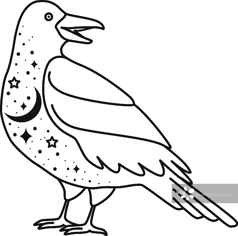 乌鸦超现实占星风格图片素材