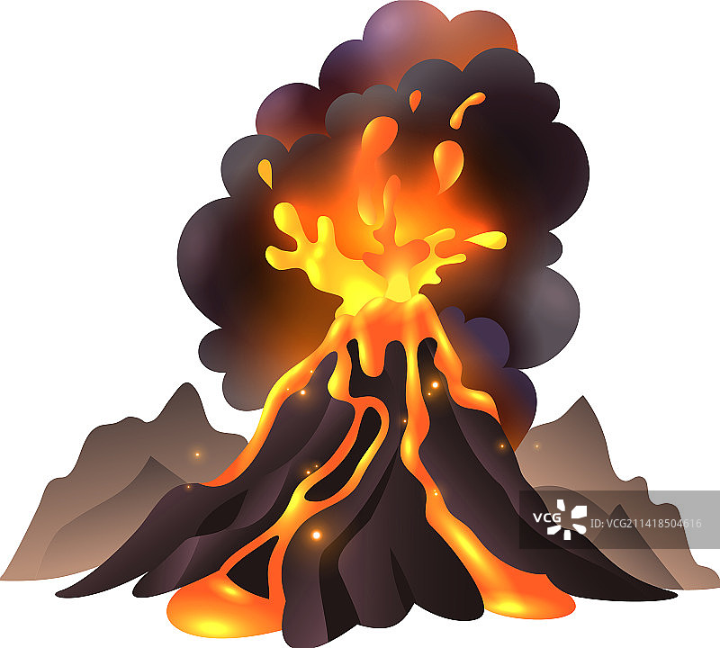 自然灾害火山构成图片素材