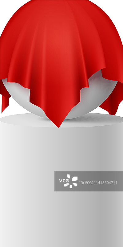 红色布料覆盖组合图片素材