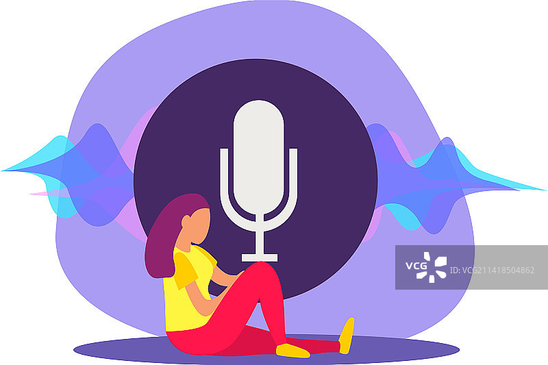 语音控制按钮组合图片素材