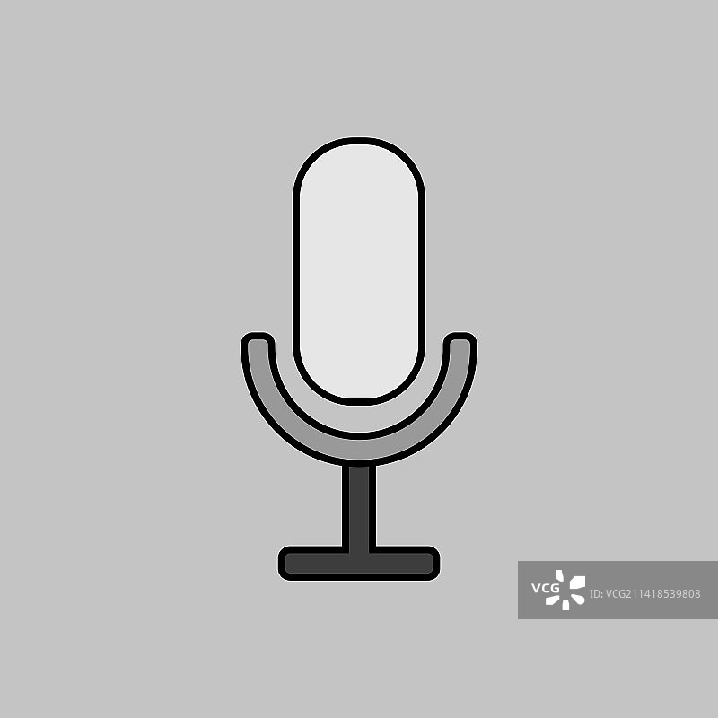 麦克风录音图标（灰度）图片素材