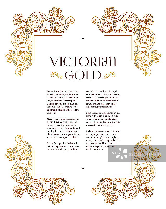 金色元素装饰设计模板图片素材