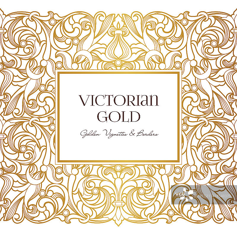 金色元素方形设计模板图片素材