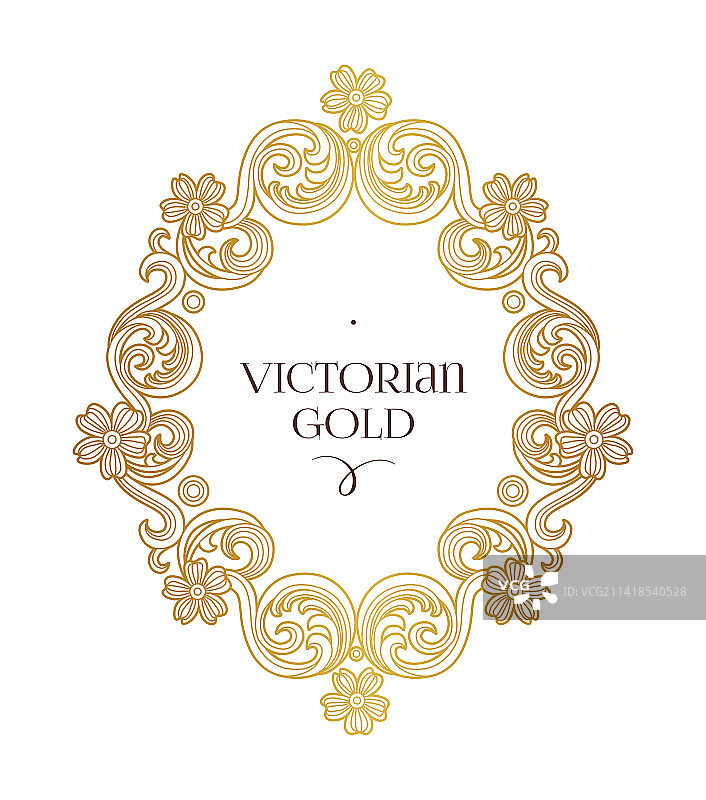 金色圆形元素设计模板图片素材