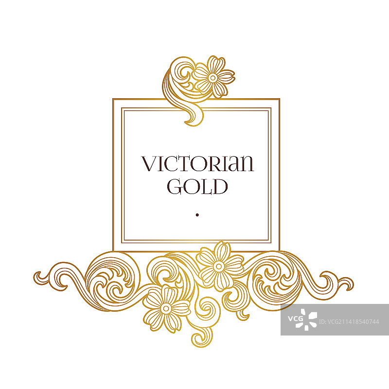 金色元素方形设计模板图片素材