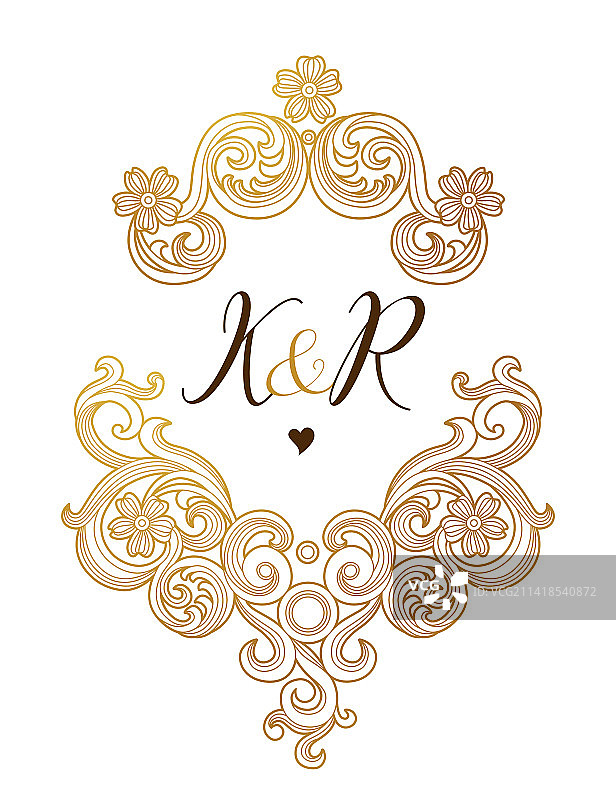 金色元素字母组合标志设计图片素材