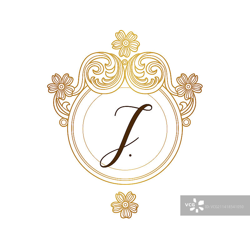 金色元素字母组合标志设计图片素材