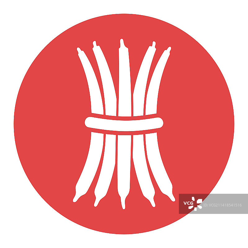 捆扎的绿豆捆，孤立的标志图标图片素材