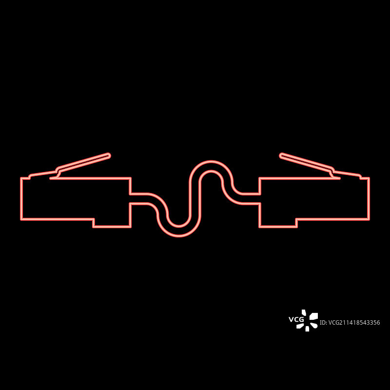 霓虹灯网络连接器跳线以太网电缆图片素材