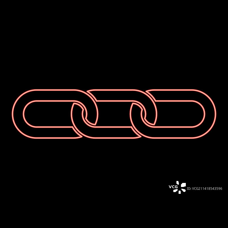 黑色霓虹锁链图标图片素材