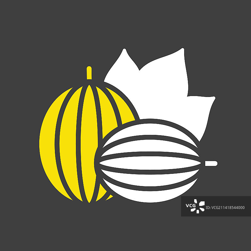 深色背景上的醋栗字形图标图片素材