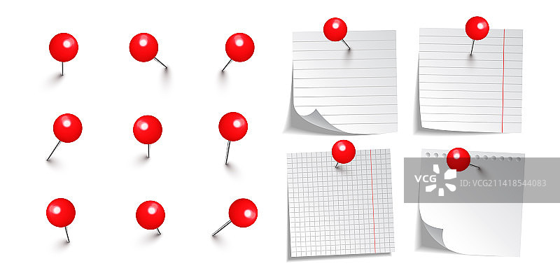 逼真空白便签，白色背景图片素材