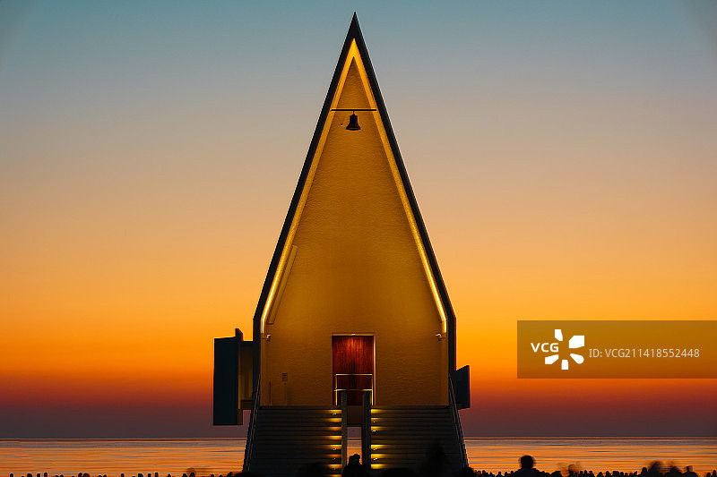 阿那亚日出，阿那亚礼堂图片素材