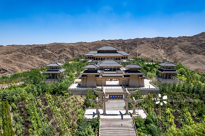 宁夏青铜峡黄河大峡谷一百零八塔图片素材