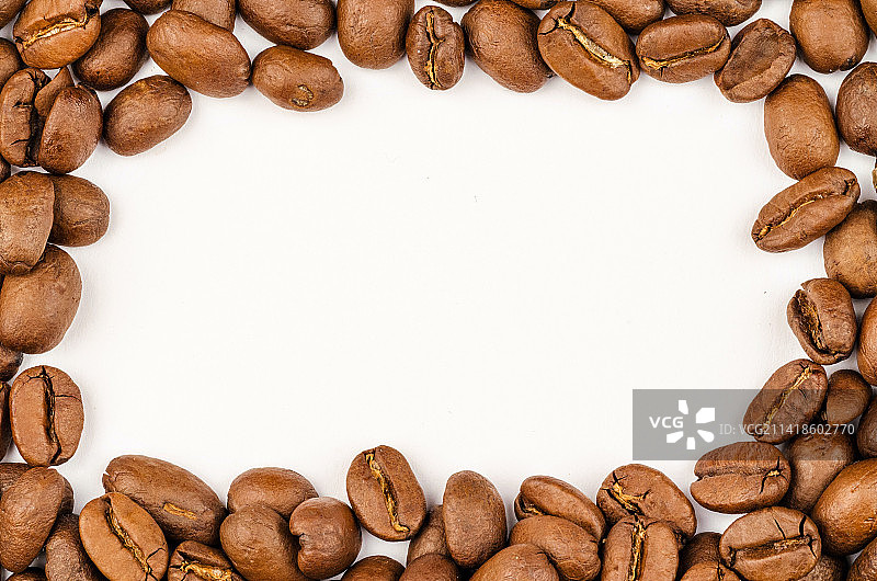 印尼产烘焙咖啡豆俯视图图片素材