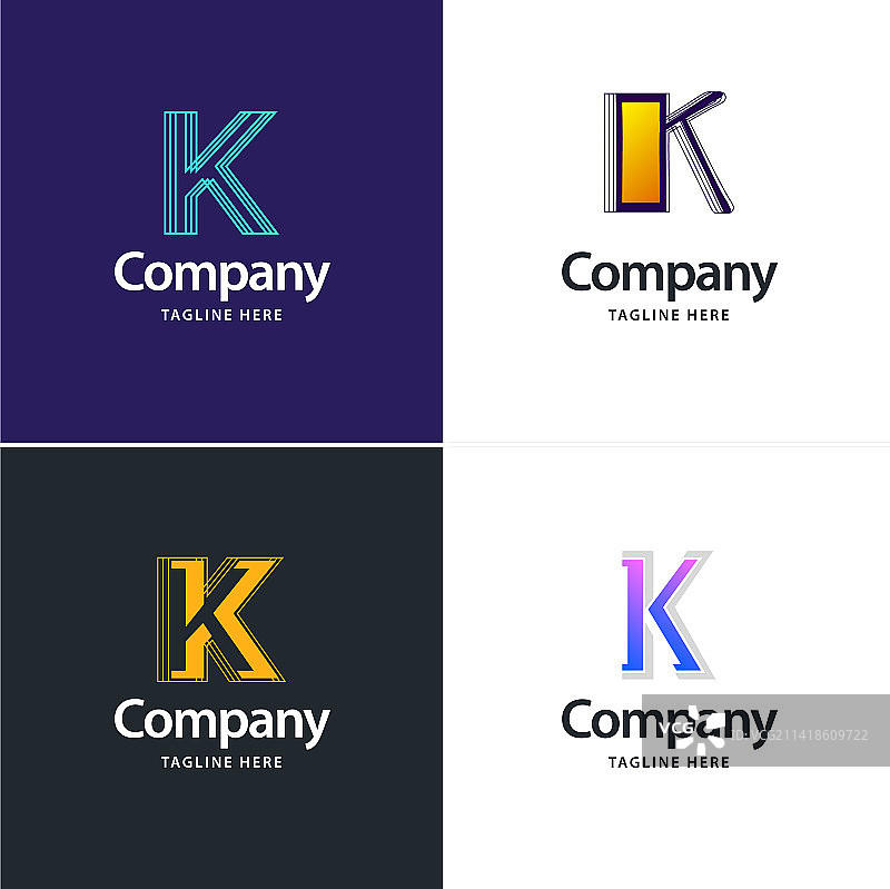 字母K创意现代Logo设计图片素材