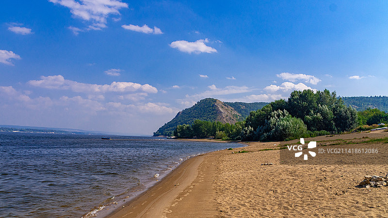 俄罗斯萨马拉州日古廖夫斯克海滩风光图片素材