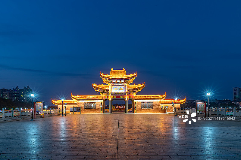 琼湖公园夜景图片素材