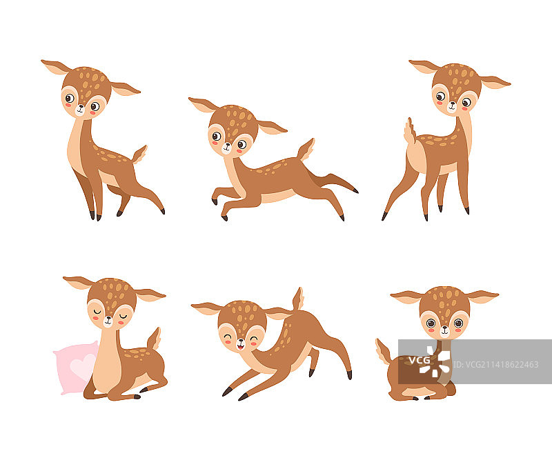 带斑点的可爱小鹿图片素材