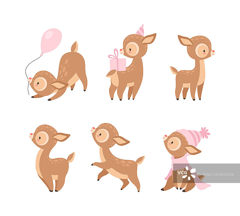 带斑点的可爱小鹿图片素材