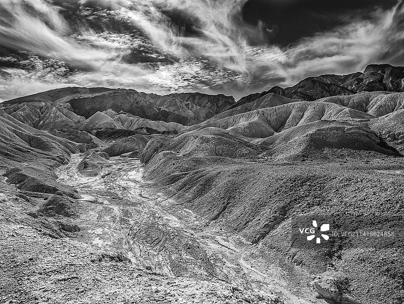 美国加利福尼亚州死亡谷20骡队峡谷的风景路图片素材