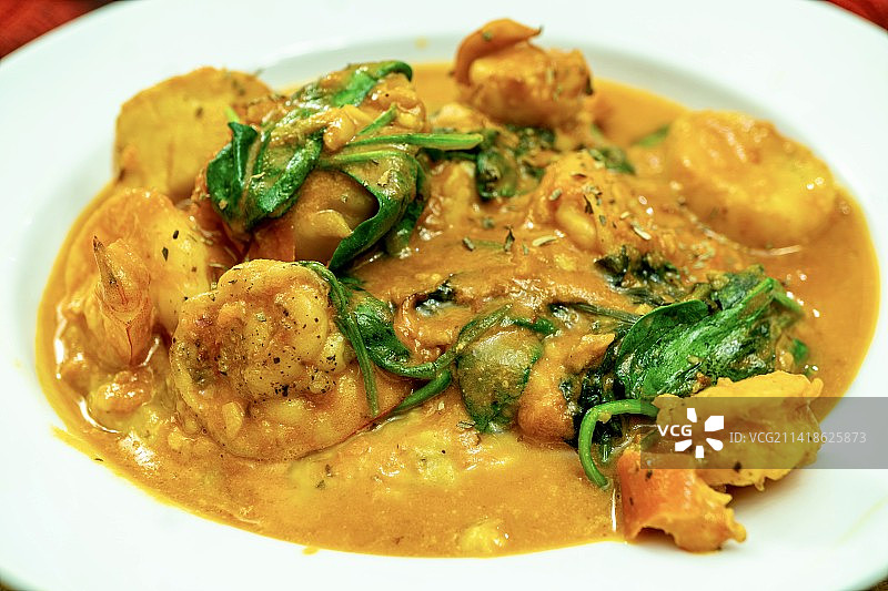 美国盘装美食特写图片素材