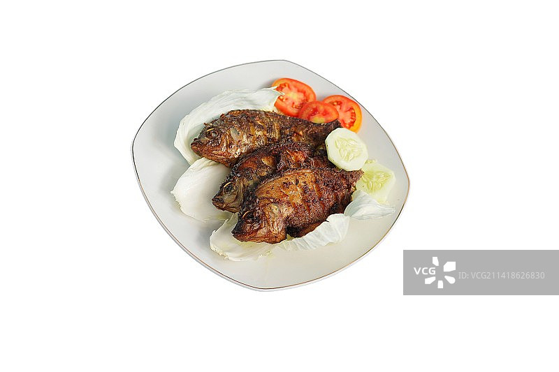 美味的爪哇香料罗非鱼，产自印度尼西亚图片素材