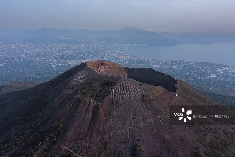 美国火山景观的航拍景色图片素材