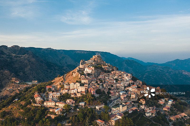 美国城镇景观高角度视图图片素材