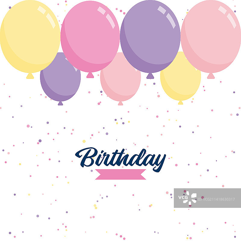 生日快乐气球背景图片素材